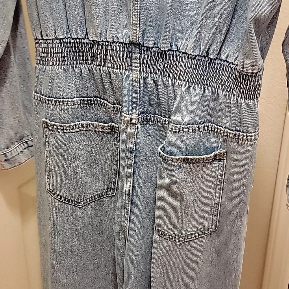Light Blue Denim Jumpsuit - Picture 5 of 5